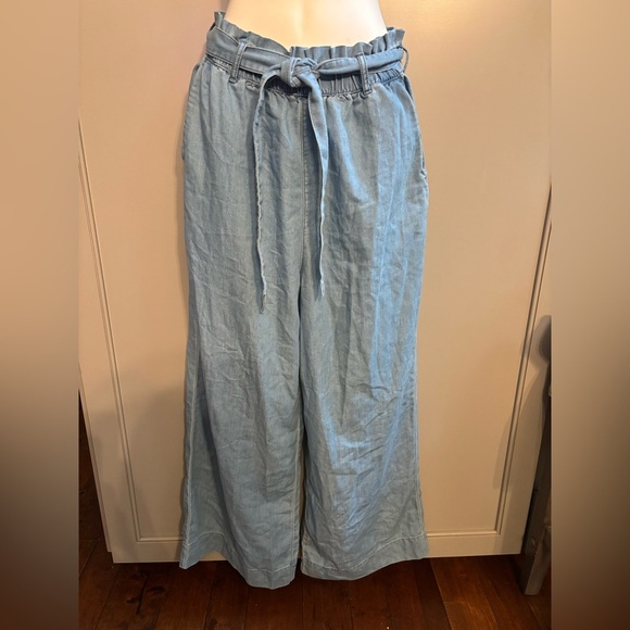 &Denim Girlfriend fit wide leg denim wide leg pants sz 6 - Picture 1 of 8
